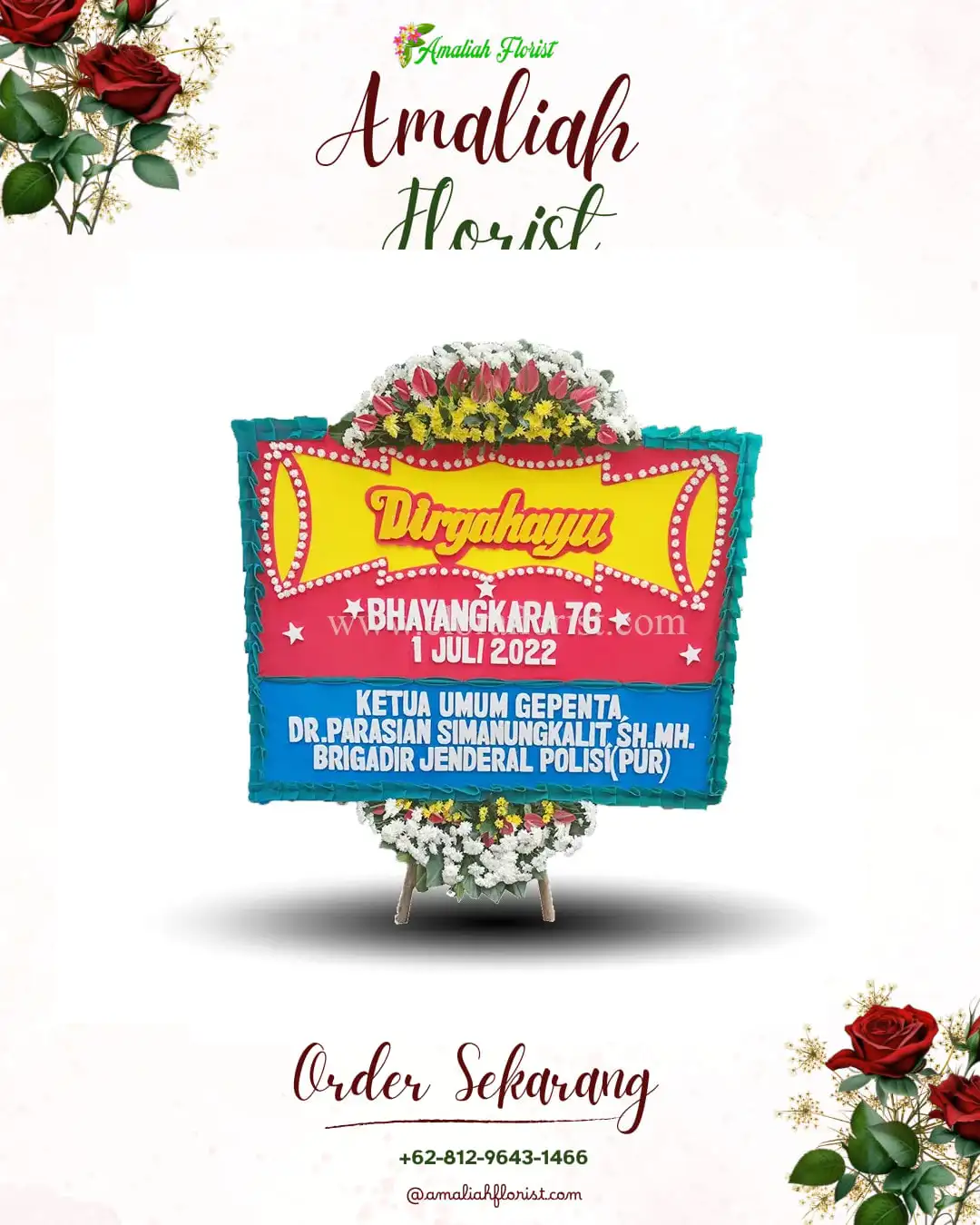 Papan Bunga HUT Ulang Tahun Kadubungbang